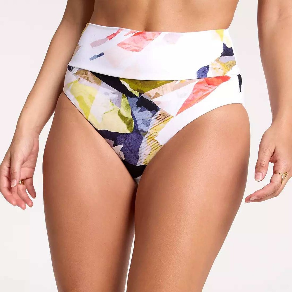 CALIA Women's Wide Banded High Rise Bikini Bottoms Size Multicolored Sz 2XL NWT